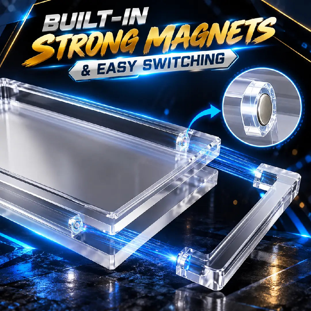 Premium PSA and CGC Magnetic Acrylic Slab Display Case Crystal Clear Graded Card Protector