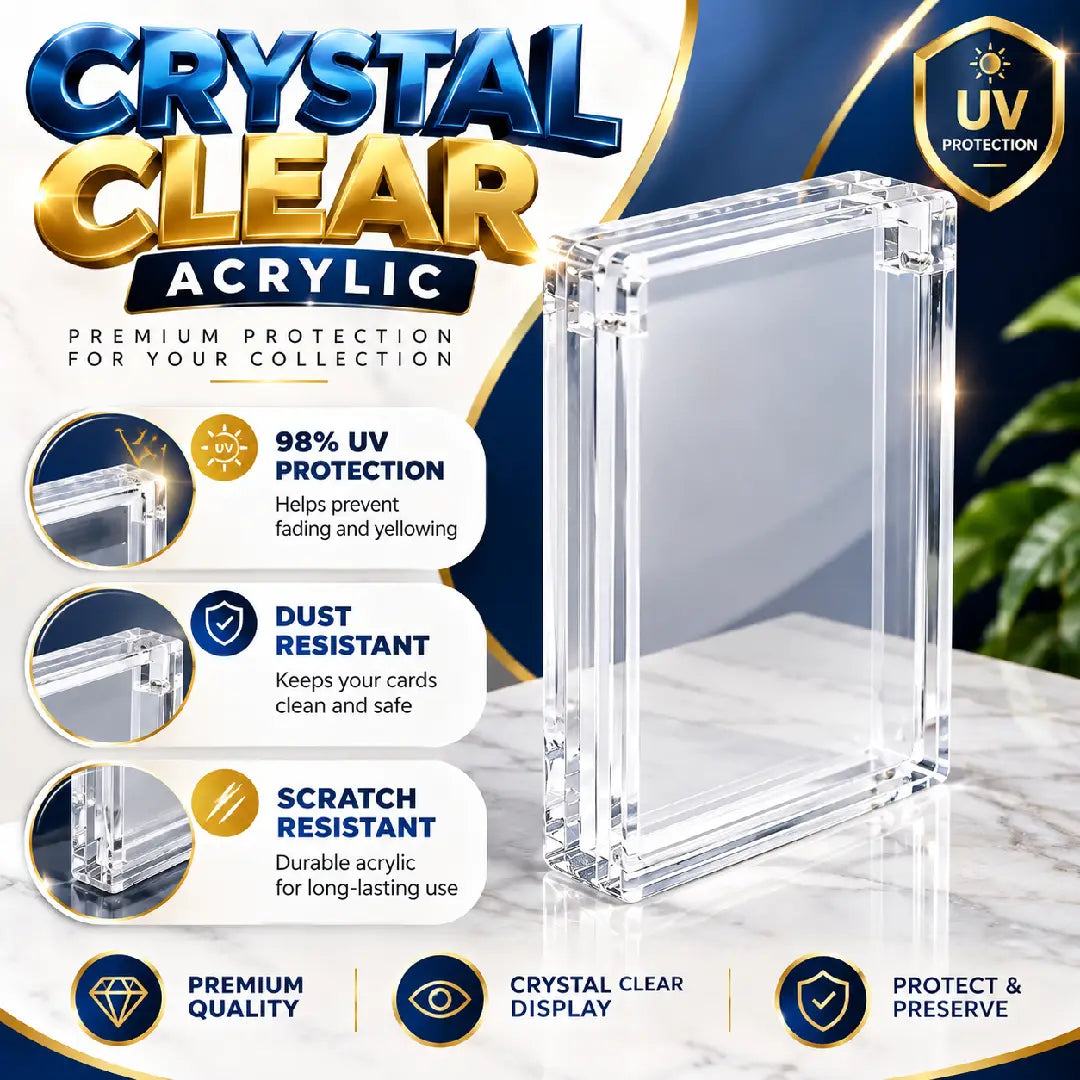 Premium PSA and CGC Magnetic Acrylic Slab Display Case Crystal Clear Graded Card Protector