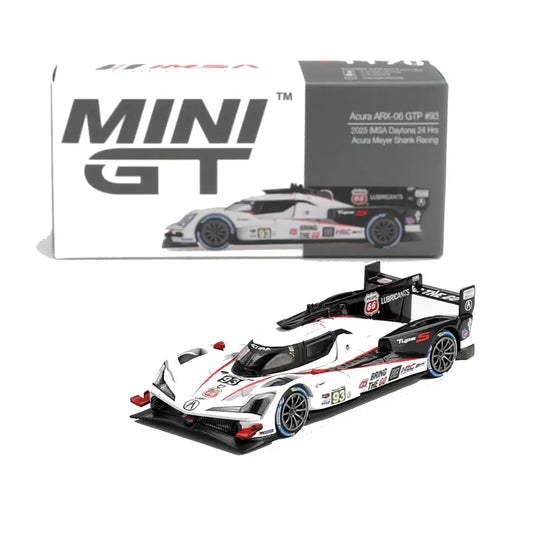MINI GT Acura ARX-06 GTP #93 Meyer Shank Racing 2025 IMSA Daytona 24 Hours – 1:64 Diecast Race Car