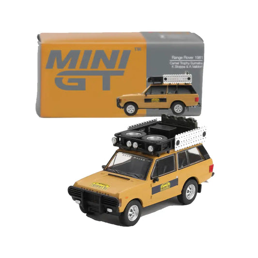 MINI GT Range Rover 1981 Camel Trophy Sumatra Winner – 1:64 Off-Road Diecast Collectible Car