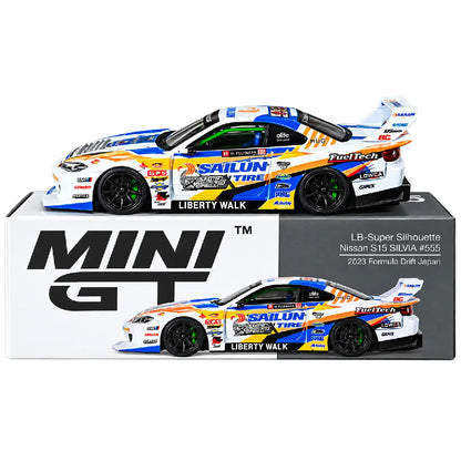 MINI GT Nissan LB-Super Silhouette S15 Silvia Liberty Walk – 1:64 JDM Diecast Collectible Car