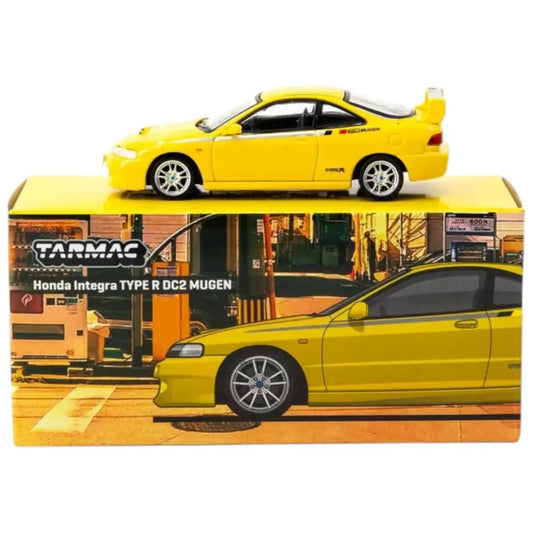 Tarmac Works Honda Integra Type R DC2 Mugen Sunlight Yellow T64G-TL059-YL – 1:64 Premium JDM Diecast Model Car