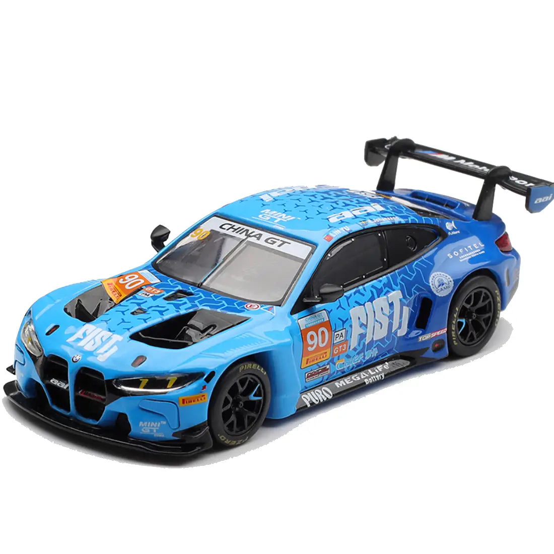 MINI GT BMW M4 GT3 EVO #90 FIST Team AAI 2025 China GT Blue MGT01215 – 1:64 Premium Diecast Model Car