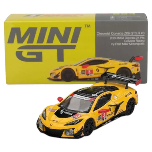 MINI GT Chevrolet Corvette Z06 GT3.R #3 2025 IMSA Daytona 24 Hours MGT01168 – 1:64 Premium Diecast Model Car