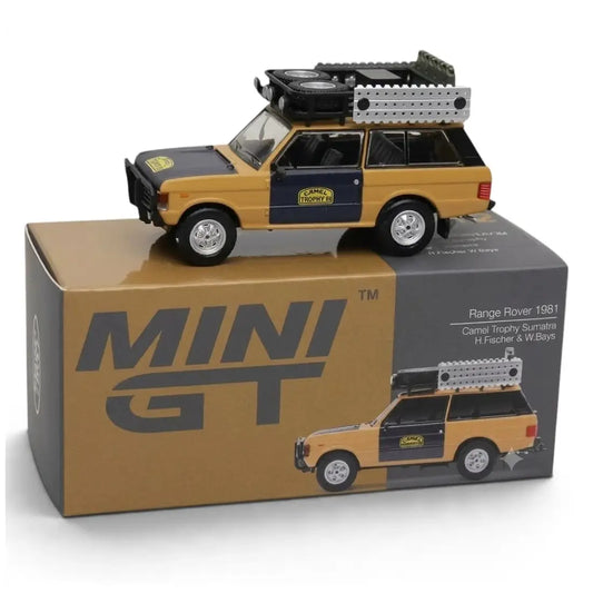 MINI GT Range Rover 1981 Camel Trophy Sumatra Winner #1144 – 1:64 Premium Off-Road Diecast Model Car