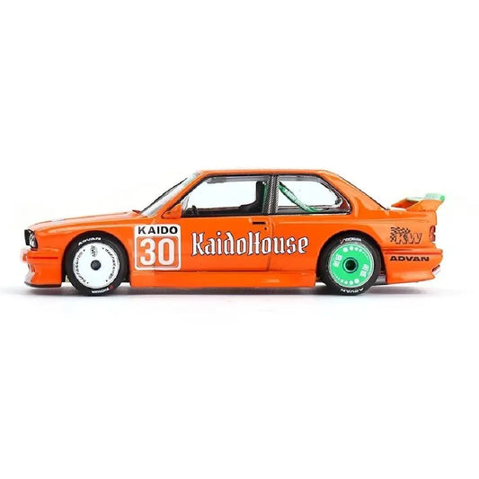 Kaido House x MINI GT BMW M3 E30 Kaidohaus V1 Orange KHMG177 – 1:64 Premium Diecast Model Car