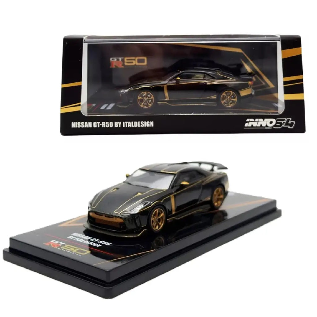 INNO64 Nissan GT-R50 by Italdesign Black IN64-R50-BLK – 1:64 Premium Diecast Model Car