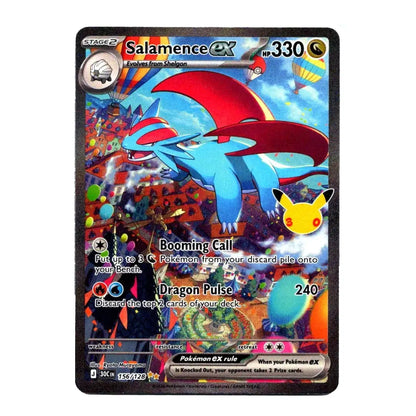 Salamence ex 156/128 ME: 30th Celebration Special Illustration Rare Holofoil Pokémon Card NM