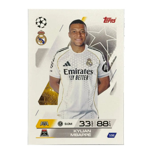 Kylian Mbappé Real Madrid BES 132 Topps Match Attax 2025/26 Football Trading Card