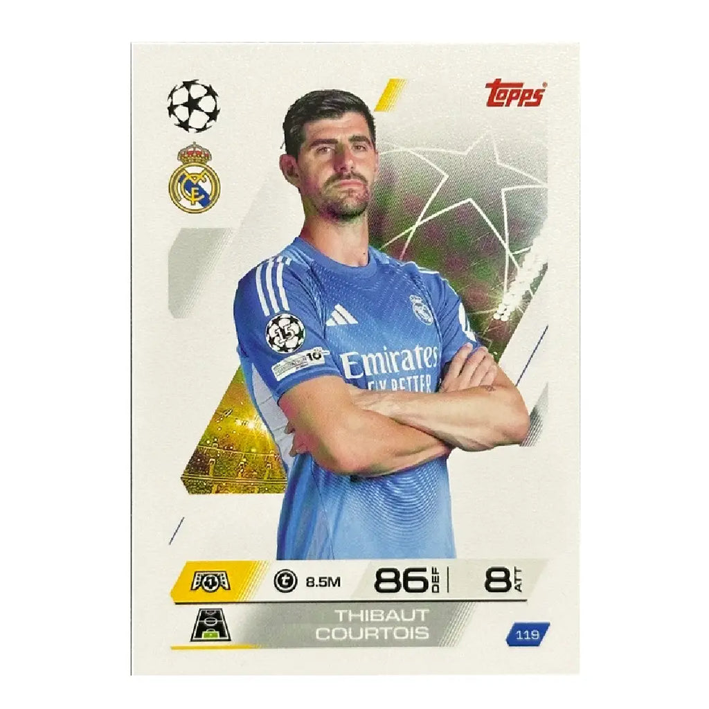 Thibaut Courtois #119 Topps Match Attax 2025/26 Football Trading Card