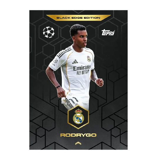 Rodrygo Black Edge Edition Topps Real Madrid Football Trading Card