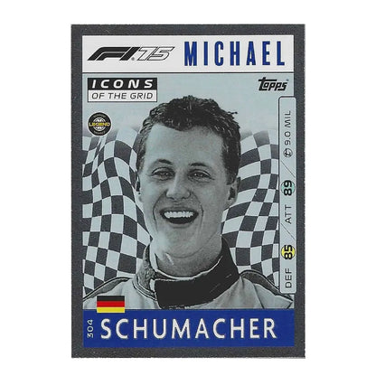 2025 Topps Turbo Attax #304 Michael Schumacher Icons of the Grid F1 Trading Card