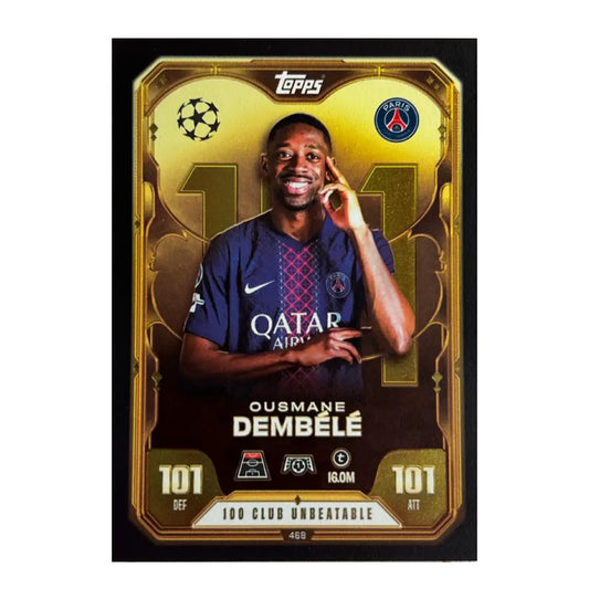 2025/26 Topps UCC Match Attax Ousmane Dembélé Unbeatable 101 #468 PSG Football Trading Card