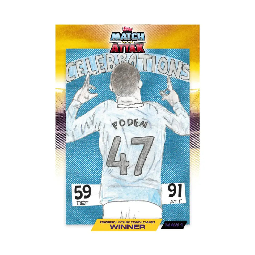 2025/26 Topps UCC Match Attax Phil Foden Design Your Own Card Winner MAW 1