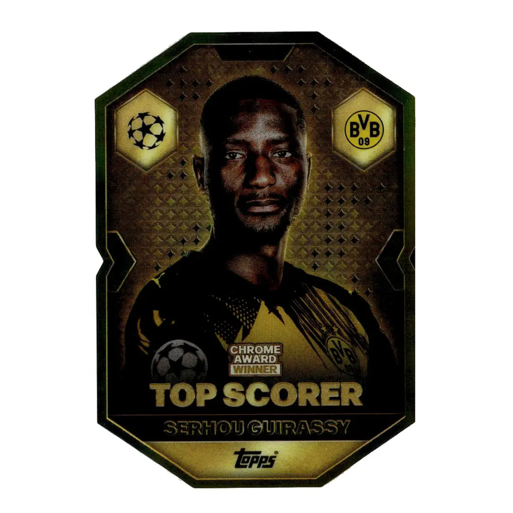 2025/26 Topps Match Attax Serhou Guirassy Top Scorer Chrome Award CA 9 Football Trading Card