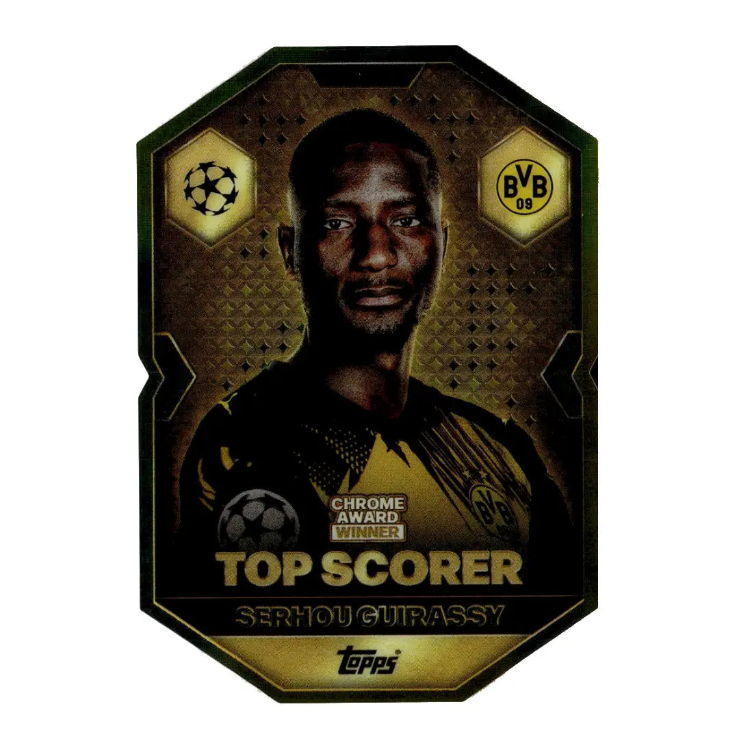 2025/26 Topps Match Attax Serhou Guirassy Top Scorer Chrome Award CA 9 Football Trading Card
