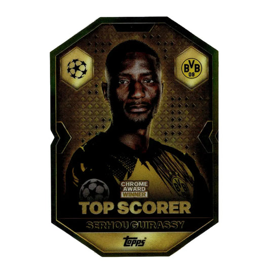 2025/26 Topps Match Attax Serhou Guirassy Top Scorer Chrome Award CA 9 Football Trading Card