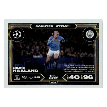 2025/26 Topps Match Attax Erling Haaland Counter Attack No. 408 Football Trading Card