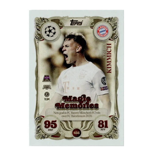 2025/26 Topps Match Attax Joshua Kimmich Magic Memories No. 435 Football Trading Card