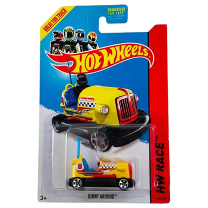 Hot Wheels Bump Around Yellow HW Race Track Aces 166/250 BFD37 – 1:64 Diecast Car