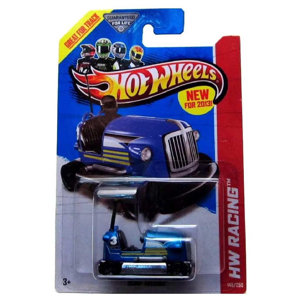 Hot Wheels Bump Around Blue 2013 HW Racing 145/250 – 1:64 Diecast Bumper Car