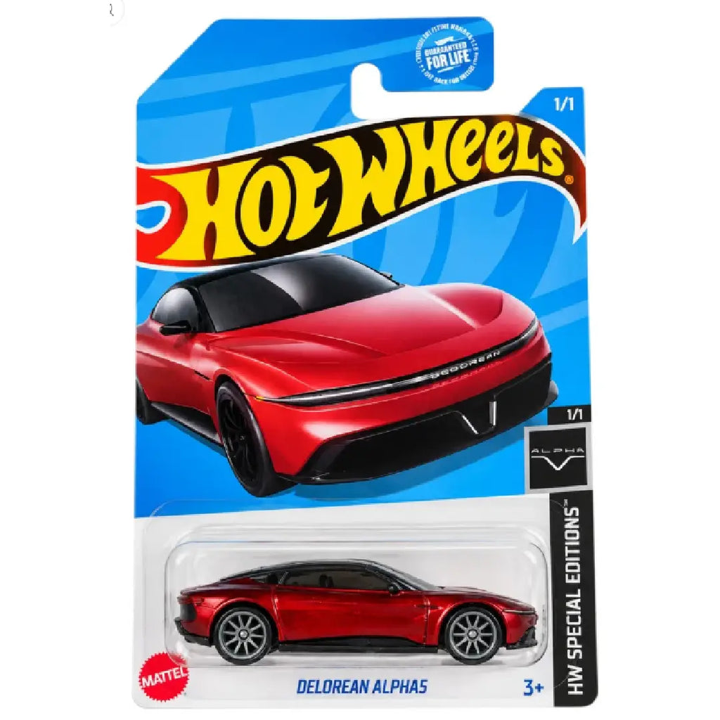 Hot Wheels DeLorean Alpha5 Red RLC Exclusive Collector Edition HRG98 – 1:64 Premium Diecast Car