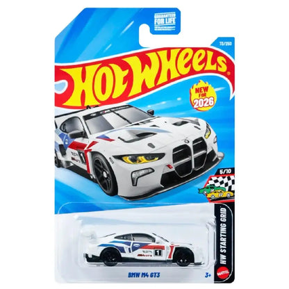 Hot Wheels BMW M4 GT3 White 2026 HW Starting Grid 73/250 JNG69 – 1:64 Diecast Race Car