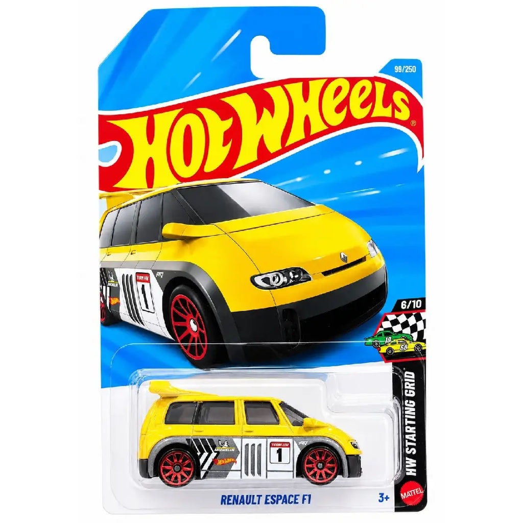 Hot Wheels Renault Espace F1 Yellow 2026 HW Starting Grid 99/250 JJL40 – 1:64 Diecast Race Car