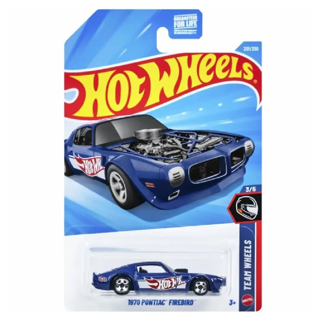 Hot Wheels 1970 Pontiac Firebird Blue 2026 Team Wheels 201/250 JJK37 – 1:64 Diecast Muscle Car