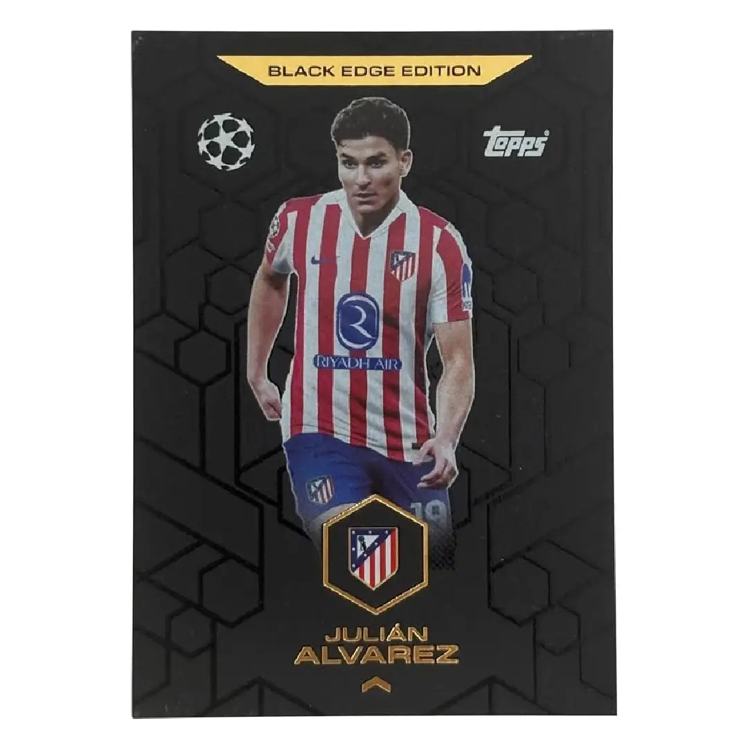 2025/26 Topps Match Attax Julian Alvarez Black Edge Limited Edition BE 5 Football Trading Card