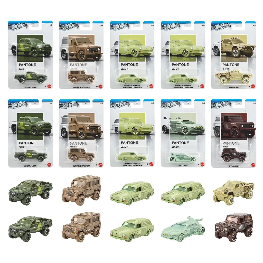 Hot Wheels Pantone Off-Road Rally 10-Car Box Set JKY47-986B – 1:64 Diecast Collection