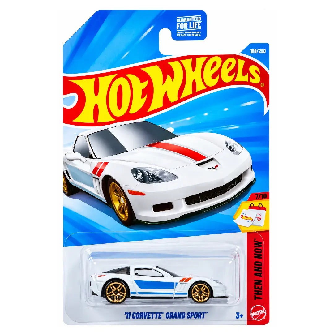 Hot Wheels '11 Corvette Grand Sport Imported Mainline – 1:64 Chevrolet Diecast Sports Car