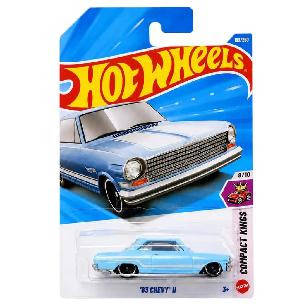 Hot Wheels '63 Chevy II Blue 2026 Compact Kings 193/250 – 1:64 Diecast Car