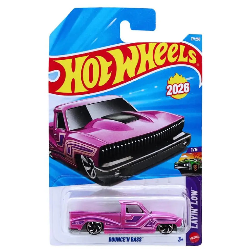Hot Wheels Bounce 'N Bass Pink Layin' Low 2026 1:64