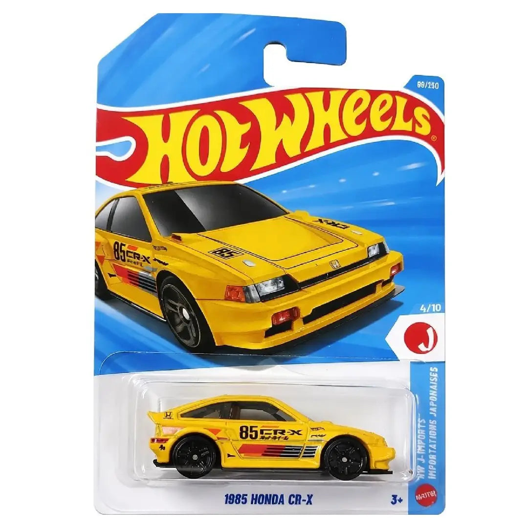 Hot Wheels 1985 Honda CR-X Yellow HW J-Imports 159/250 1:64