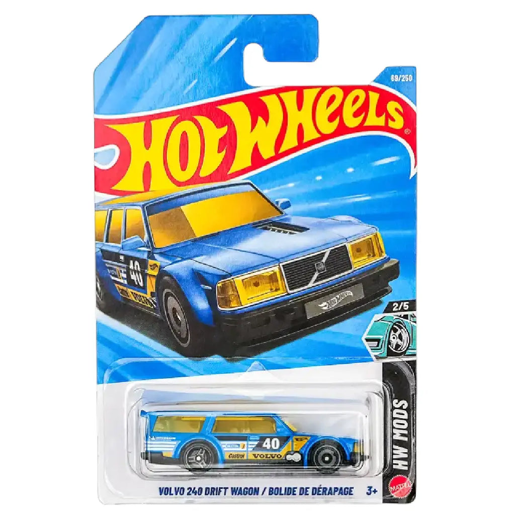 Hot Wheels Volvo 240 Drift Wagon Blue HW Mods 69/250 1:64
