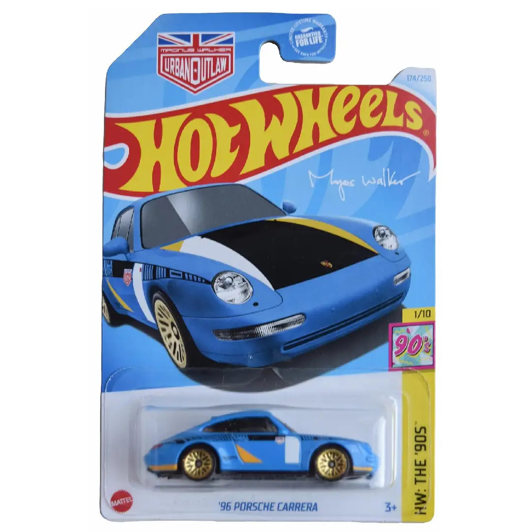 Hot Wheels '96 Porsche Carrera Blue HW The '90s 174/250 1:64