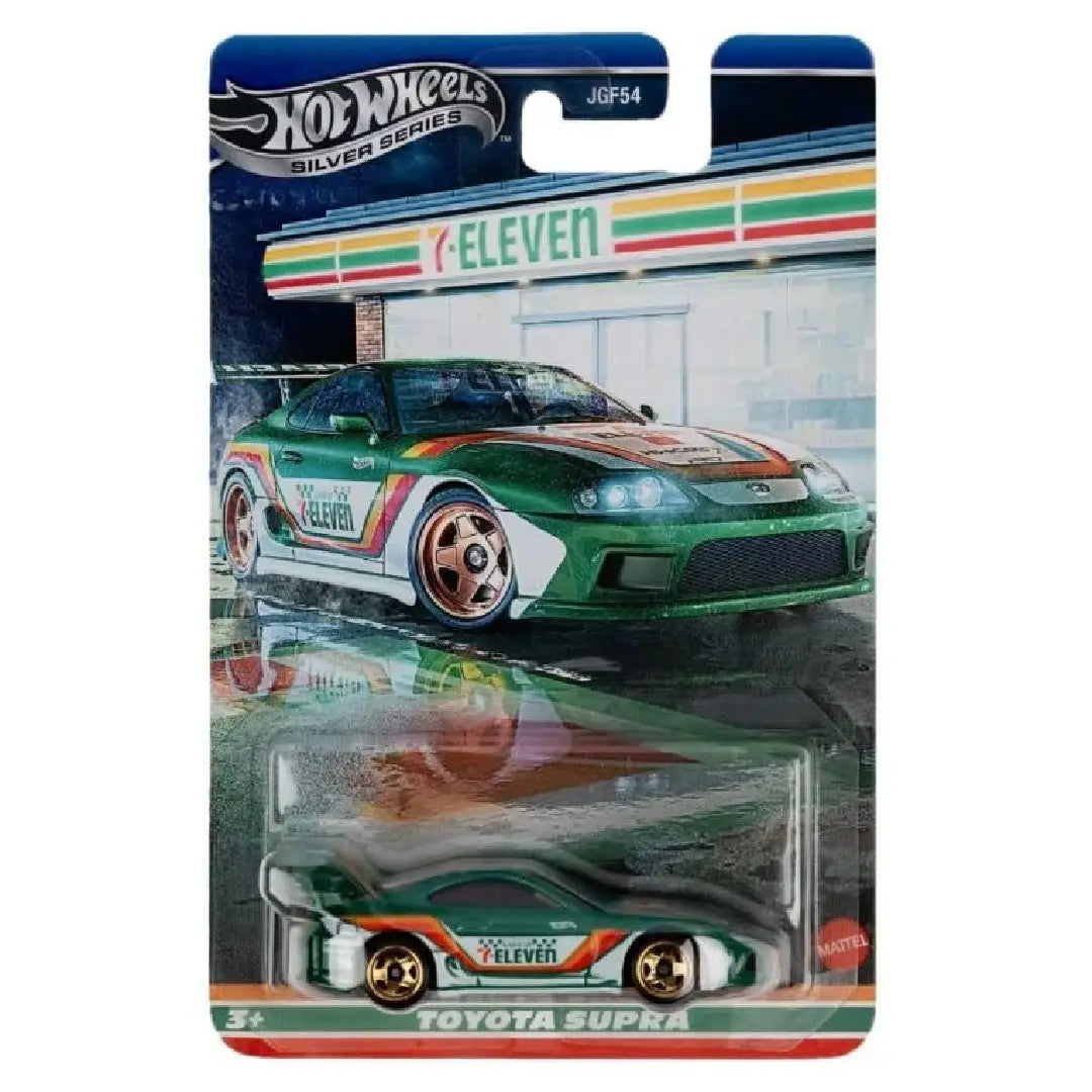 Hot Wheels Toyota Supra Green Silver Series JGF54 7/11 1:64