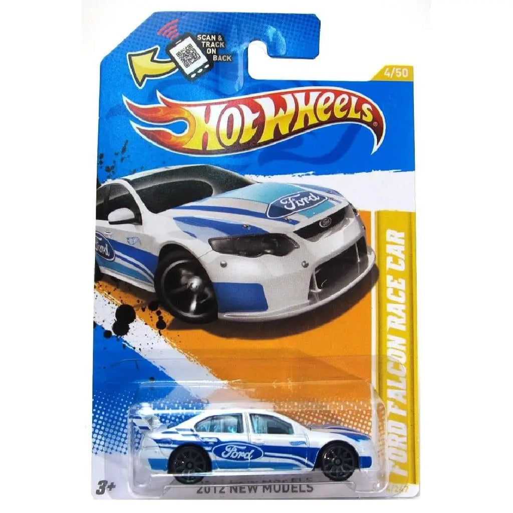 Hot Wheels Ford Falcon Race Car White 2012 New Models 4/50 1:64