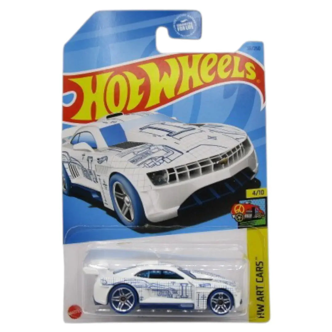 Hot Wheels Custom '11 Camaro White HW Art Cars 36/250 1:64
