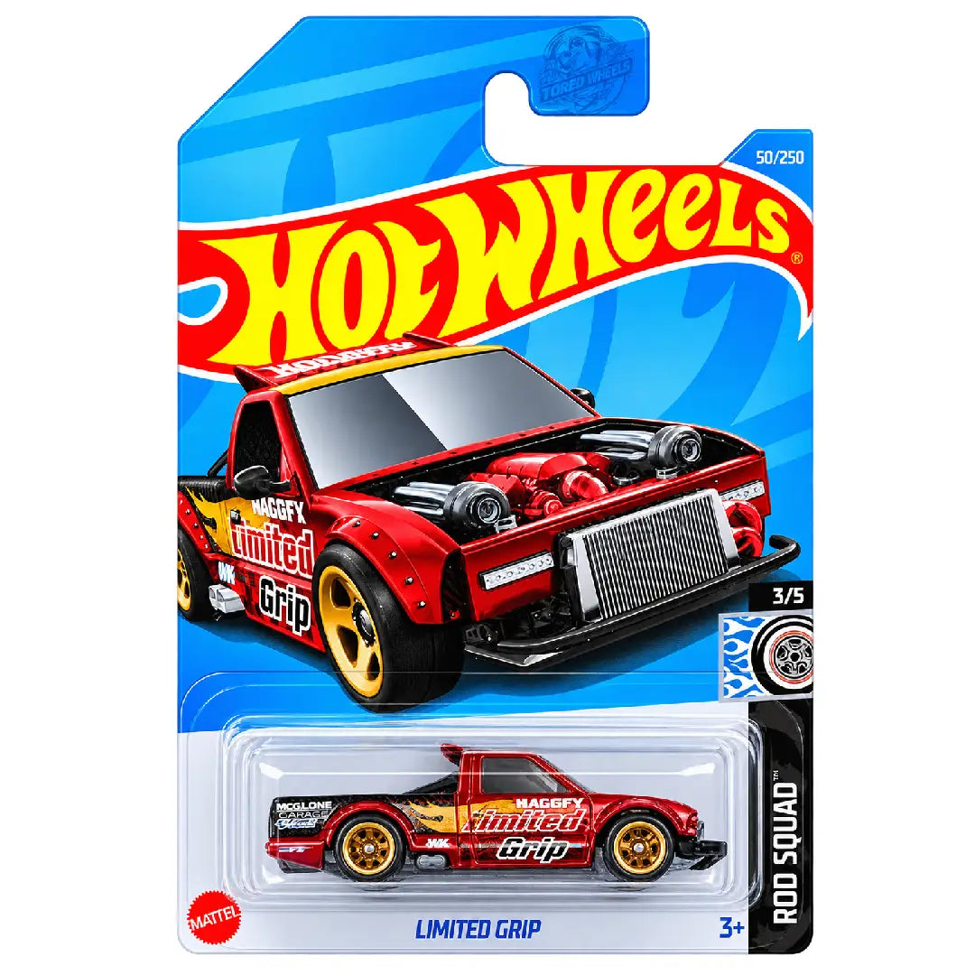 Hot Wheels Limited Grip Red Rod Squad 50/250 1:64