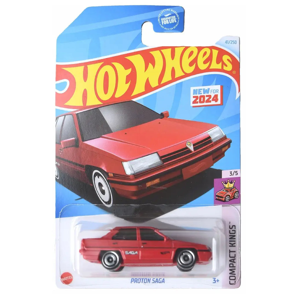 Hot Wheels Proton Saga Red Compact Kings 3/5 41/250 1:64