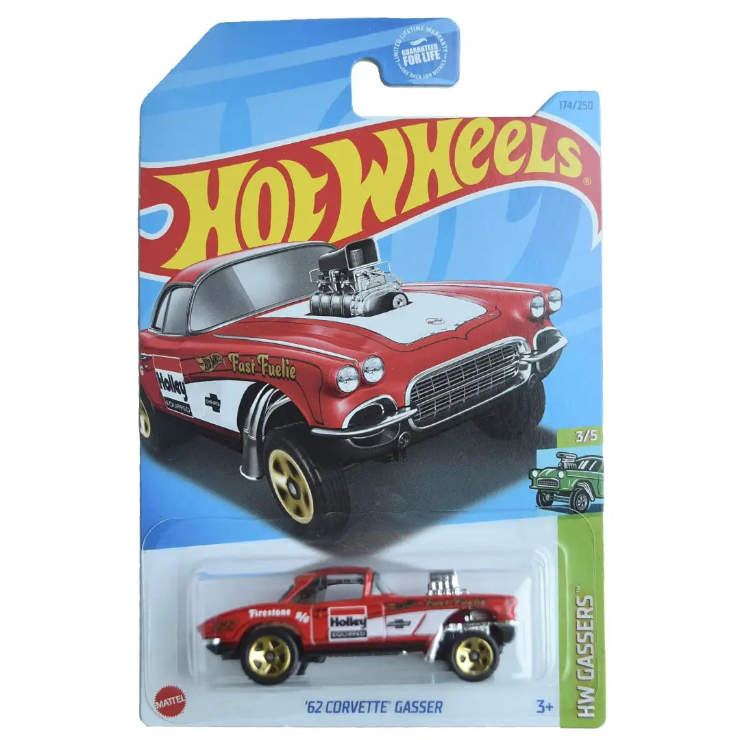 Hot Wheels '62 Corvette Gasser Red HW Gassers 174/250 1:64