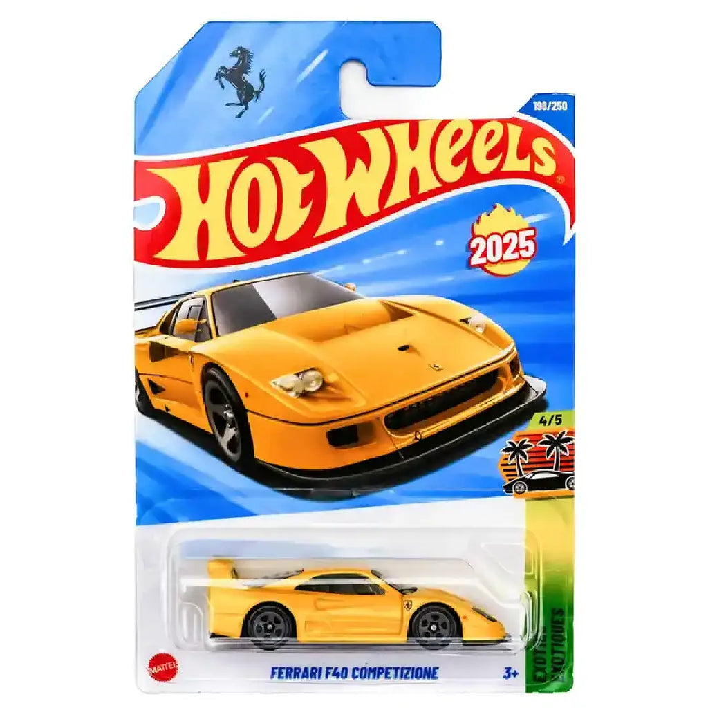 Hot Wheels Ferrari F40 Competizione Yellow HW Exotics 198/250 1:64