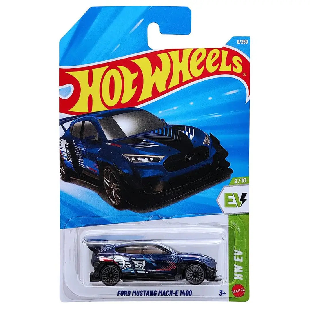 Hot Wheels Ford Mustang Mach-E 1400 Blue HW EV 8/250 1:64