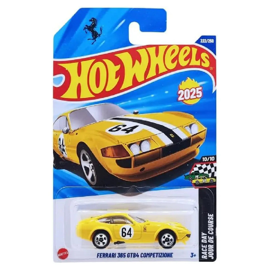 Hot Wheels Ferrari 365 GTB4 Competizione Yellow Race Day 222/250 1:64