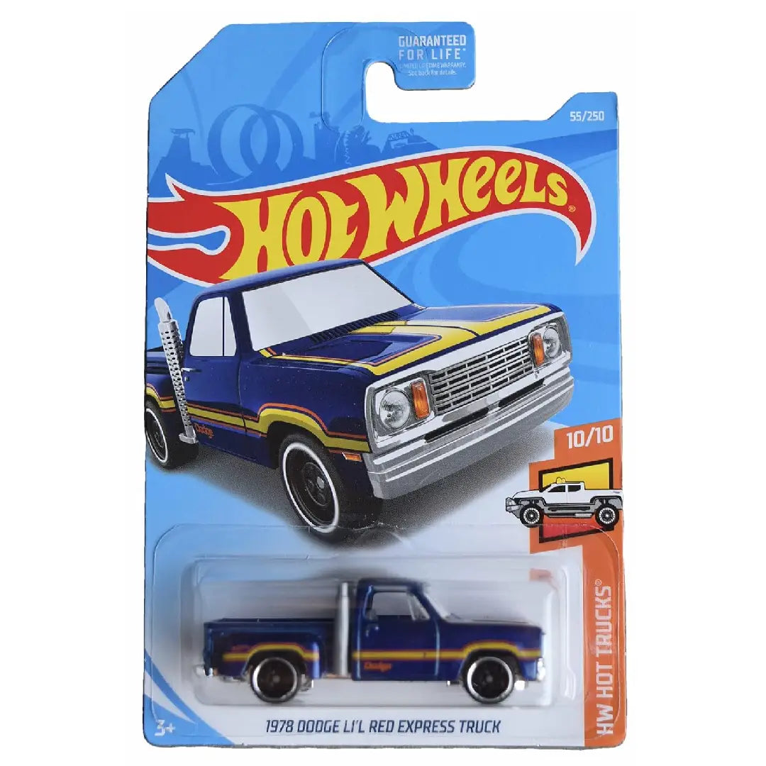 Hot Wheels 1978 Dodge Li'l Red Express Truck Blue HW Hot Trucks 55/250 1:64