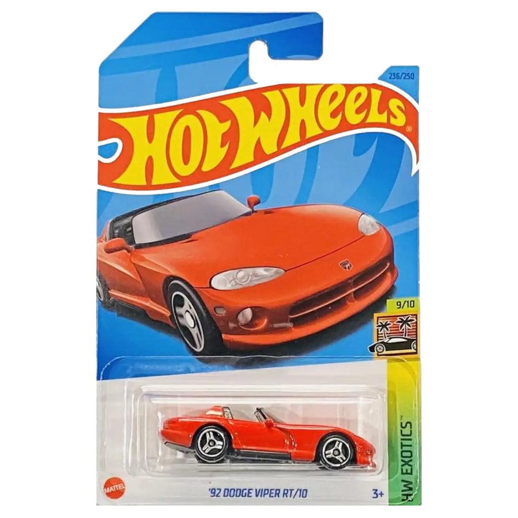 Hot Wheels '92 Dodge Viper RT/10 Red HW Exotics 236/250 1:64
