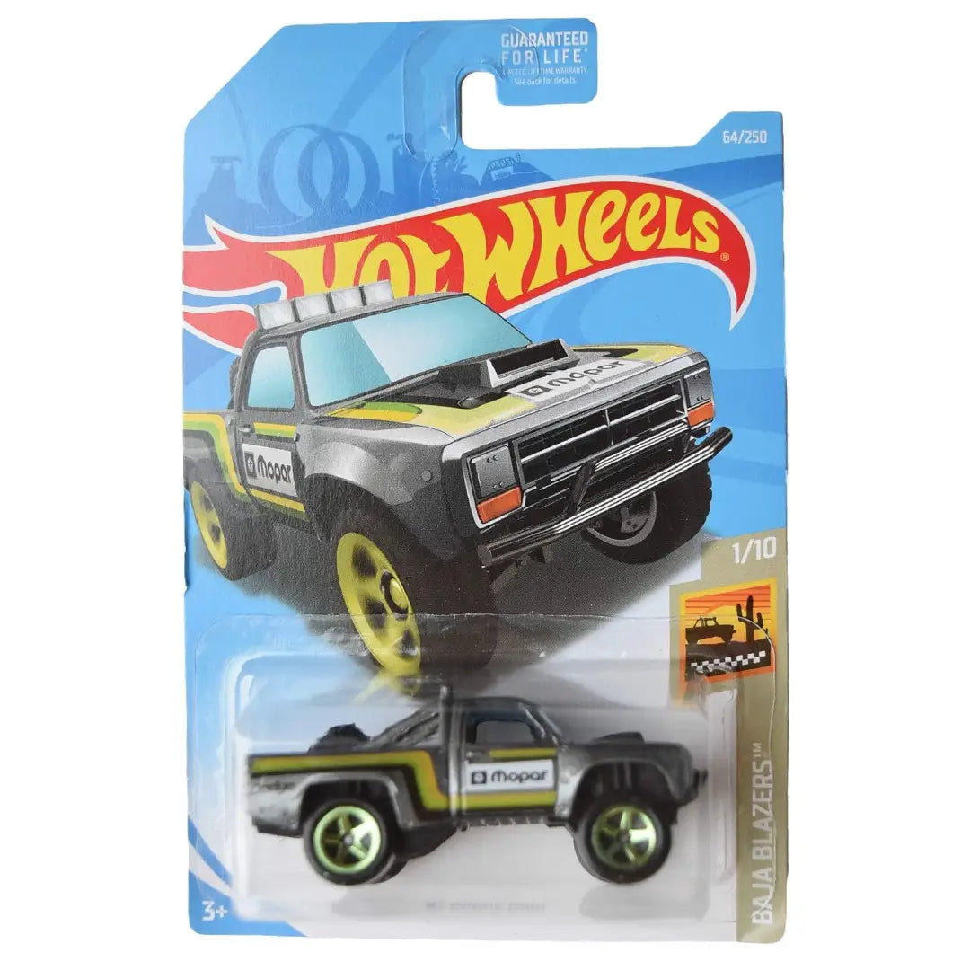 Hot Wheels '87 Dodge D100 Gray Baja Blazers 64/250 1:64