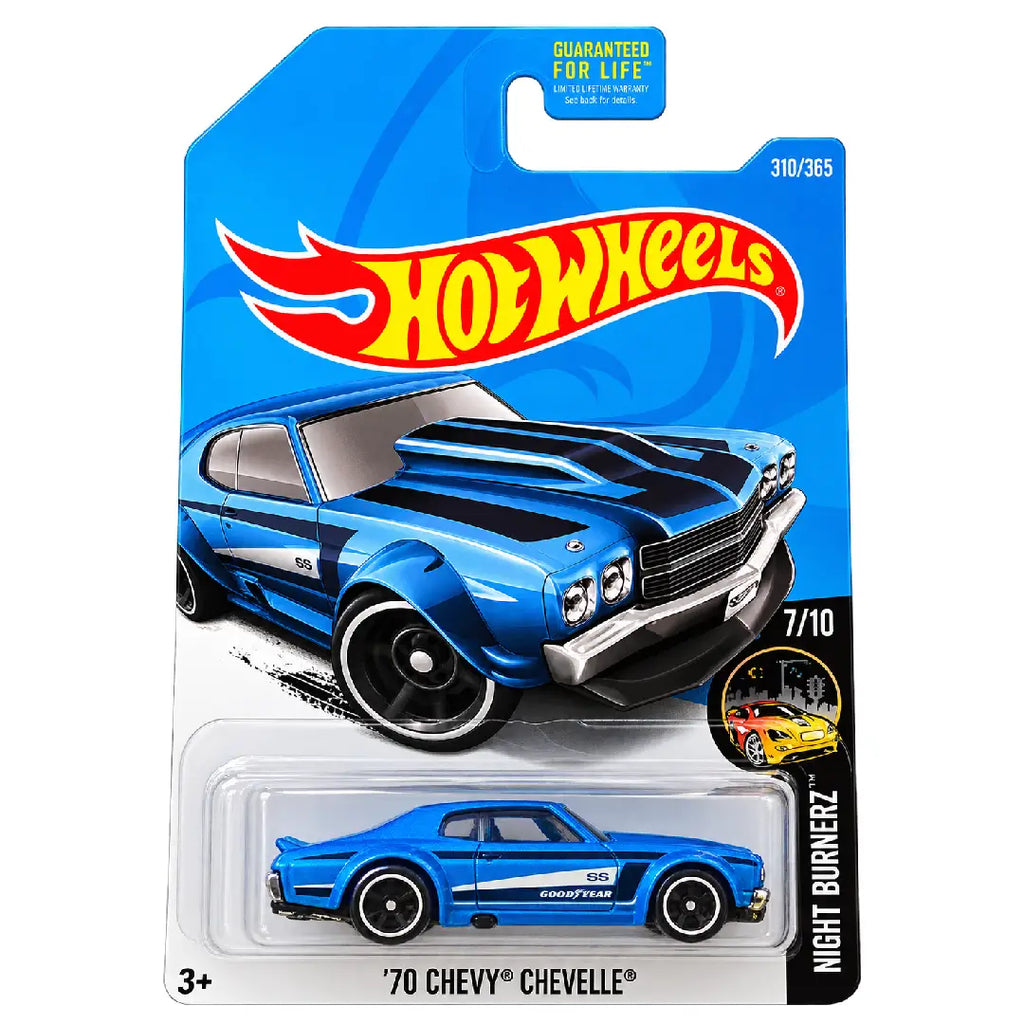 Hot Wheels '70 Chevy Chevelle Blue 2017 Nightburnerz 310/365 1:64